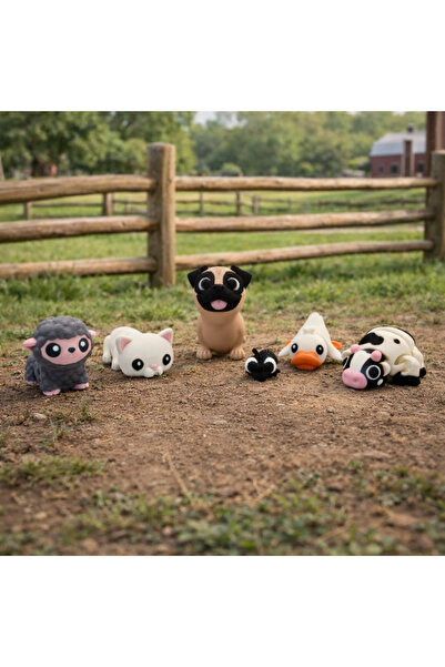 PrintForge Σετ 6 τρισδιάστατα με τύπωμα φιγούρων Happy Animals, PrintForge®, ...