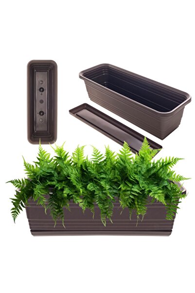 KADAX Balcony Flowerpot 50cm + Mocha Saucer