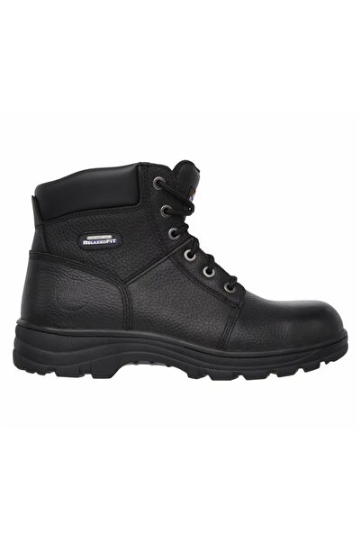 SKECHERS Ghete de lucru Workshire pentru bărbați, negre, mărimea 45, culoare EU