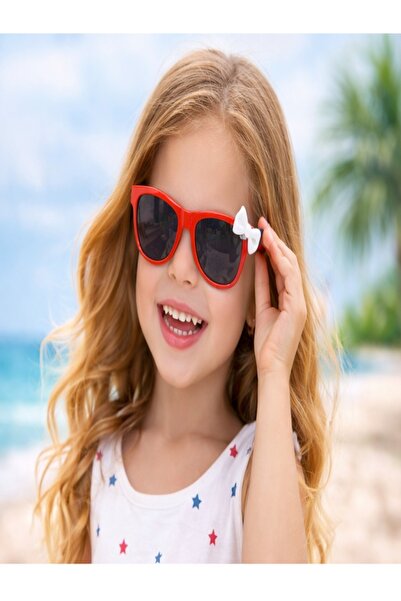 Optic Master Children's Sunglasses Bow Detail Model 5233 Red