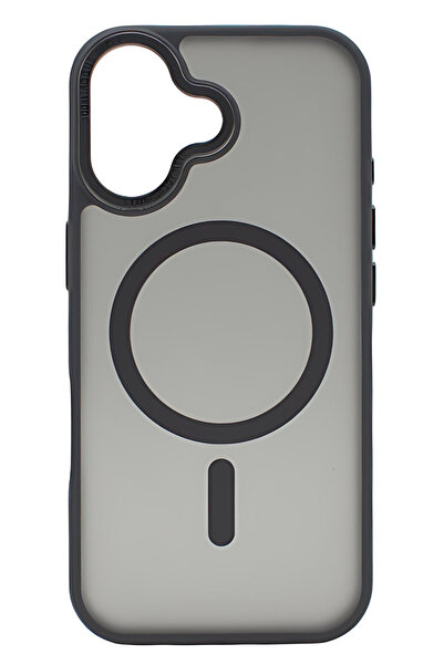 VERTEK Διαφανές ματ μαγνητική θήκη σιλικόνης για iPhone 17 - Μαύρη