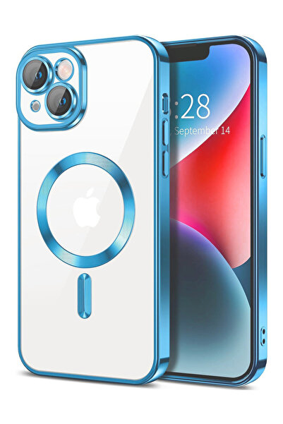 OEM Husa Luxury Magnetica, protectie camere, pentru iPhone 14 Plus, Sierra Blue