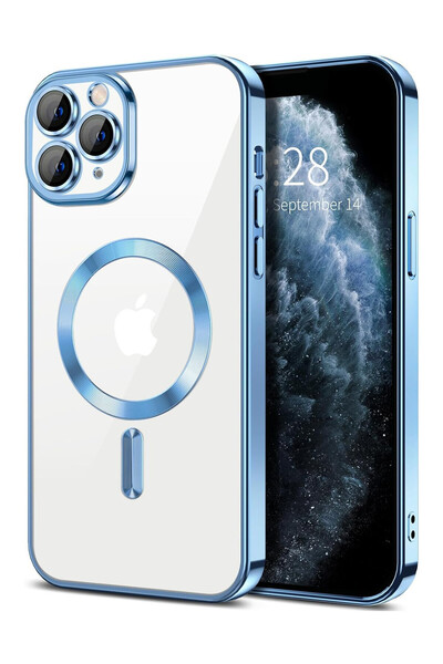 OEM Husa Luxury Magnetica, protectie camere, pentru iPhone 11 Pro, Sierra Blue