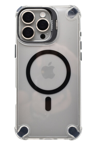 VERTEK Husa Magnetica Metal Camera Stand, Corner Bump, pentru iPhone 12 Pro M...