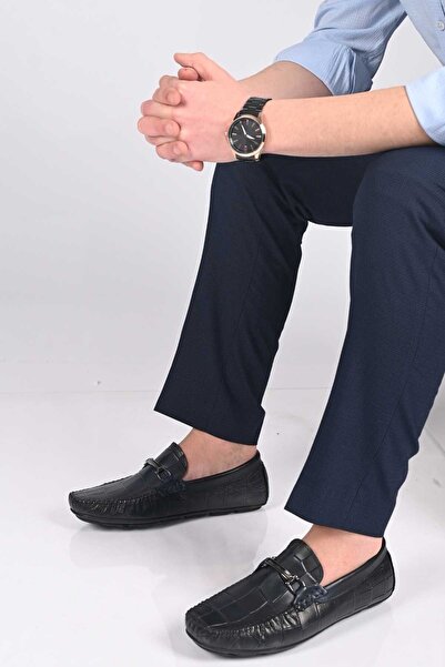 Bestello fără șireturi cu cataramă poliuretan Talpă piele naturală loafers 02...