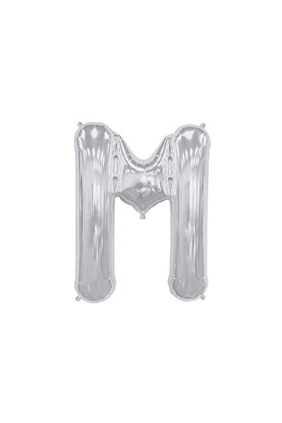 BEST PARTİ Large Size Silver Color 100 cm Letter m Foil Balloon