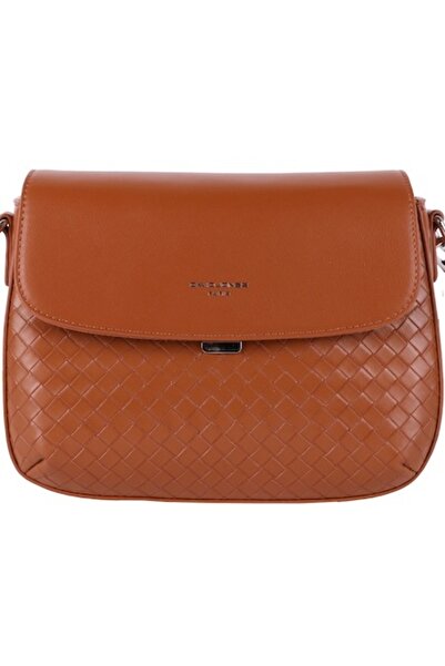 David Jones Leather Woven Crossbody Bag for Women