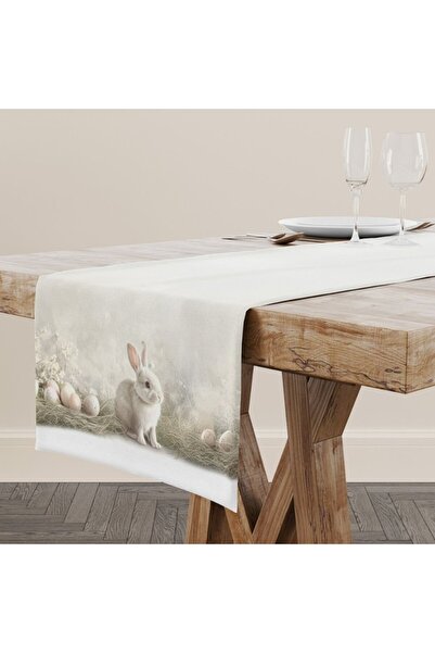 Lenjerii Deosebite Τραβέρσα 40x150cm 100% Βαμβάκι με λαγουδάκια και αυγά, Cleos