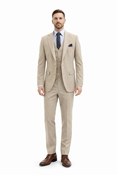 Twenhil Dar Kesim Yelekli Takım Elbise Dar kesim