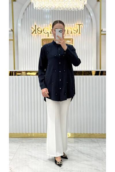 Magazin Daisy Embroidered Y Soft-Textured Tunic