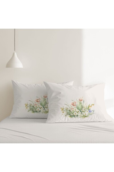 Lenjerii Deosebite Set of 2 3D pillowcases with flowers, bunnies and eggs, 50...