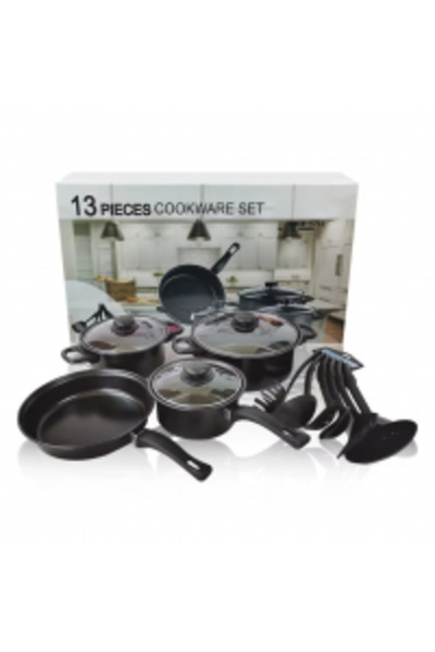 Smart Set 13 Piese Vase Gatit Antiaderente Non-Stick - Oale, Tigai, Capace St...