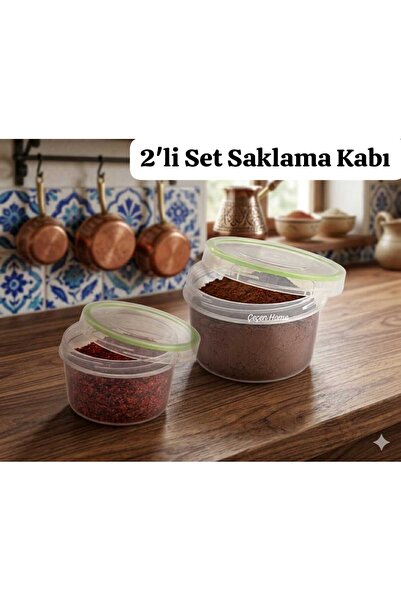 ÇEÇEN HOME Set of 2 Airtight Leak-Proof Storage Containers with Lids and Scre...