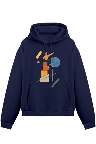 Rabona Fashion سويت شيرت/هودي بتصميم هندسي (اختياري)