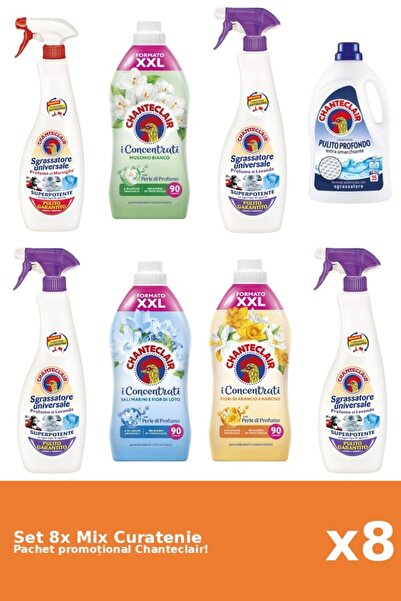Chanteclair Set 8 Mix Curatenie Chanteclair: Lotus, Clasic, Portocale, Mosc A...