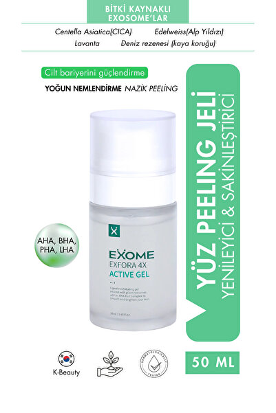 Exome Exfora 4X Active Gel 50 ml –Bitki Kaynaklı Exosome’lu Profesyonel Yüz P...