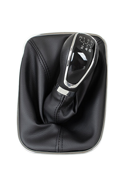 Other Opel Insignia A 08-17 BLACK gear shift knob + BLACK GAITERS + CHROME FR...