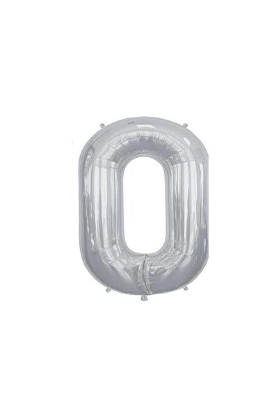 BEST PARTİ Large Size Silver Color 100 cm Letter O Foil Balloon