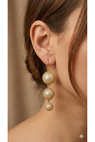 PETEK AKSESUAR Meshed Pearl Cluster Earrings