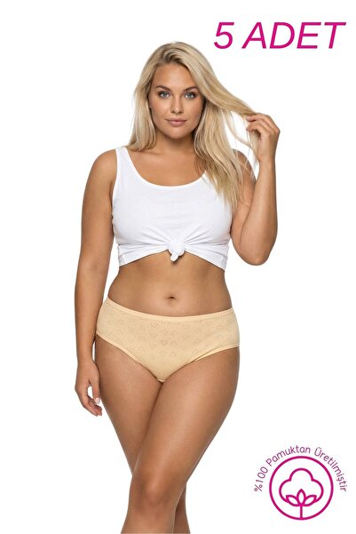 Newlilla Private Pink 5 Pieces Soft Textured 100% Cotton Bato Panties - Heart...