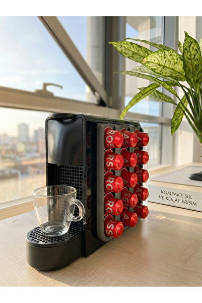 craftopya Nespresso ve Starbucks Uyumlu Kapsül Standı Makine Yanı Yapışkanlı Kahve Kapsül Tutucu Düzenleyici
