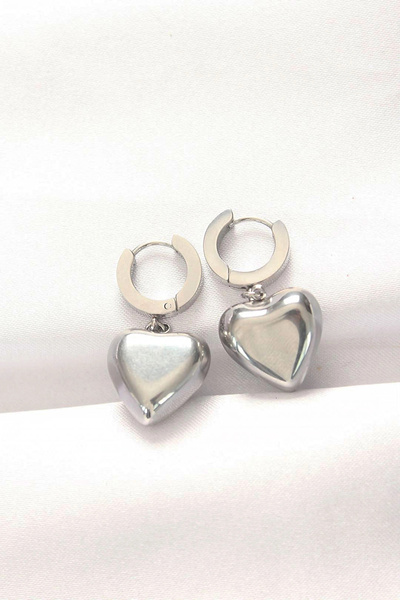 online kapsulavm avm alışveriş 316L Steel Silver Color Bombelli Heart Design ...
