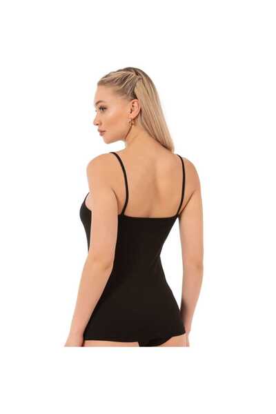 MARİA CALZE Women's Cotton Lycra Tank Top with Straps, Pack of 6