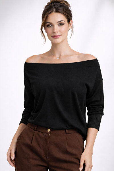 mezozoik Soft Luxe Boat Neck Oversized Mercerized Knitwear