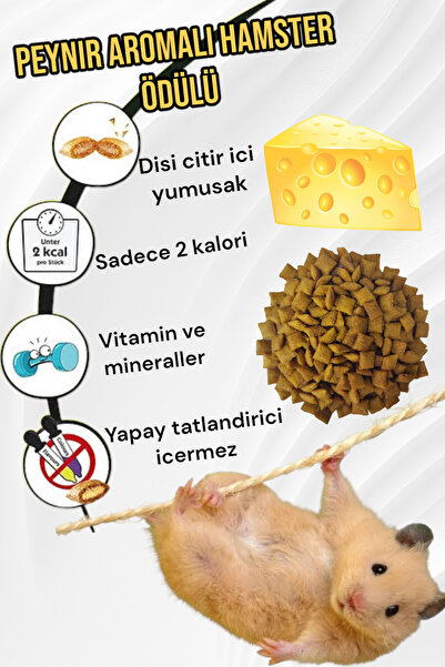ozzipetshop Hamster için dışı çıtır içi yumuşak vitamin ve meyve dolgulu ödül...