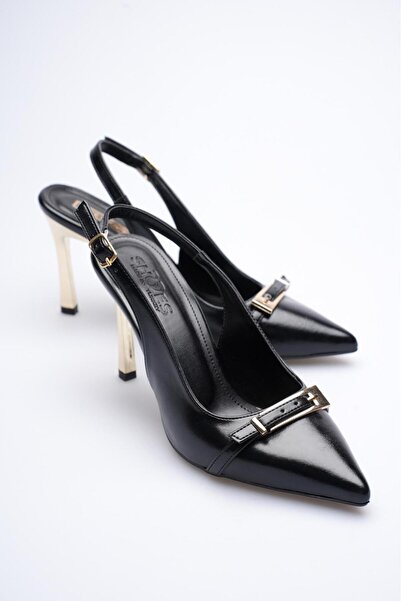 Griffa فستان سهرة نسائي مفتوح الظهر بإبزيم 9سم مريح حذاء بكعب