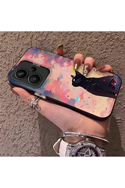 ARTISHELL Redmi Note 13 Pro Plus+ 5G Uyumlu Rengarenk Bulutlu Kedi Temalı Yük...