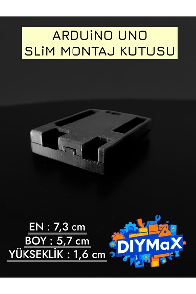 DIYMaX Arduino Uno Slim Mounting Box with Cover |   Protective Plastic Box | ...