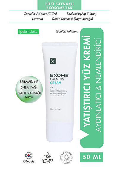 Exome Calming Cream 50 ml – Exosome Teknolojili Yatıştırıcı Bariyer Krem | Ci...