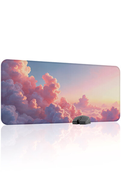mousepad bastir Bulutlar antialunecare Mousepad de gaming din cauciuc cusut V...