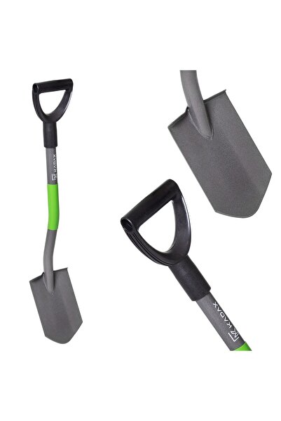 KADAX Lopată ergonomică metalică de grădină, ascuțită, 84 cm, cu mâner ascuțit