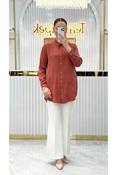 Magazin Daisy Embroidered Y Soft-Textured Tunic