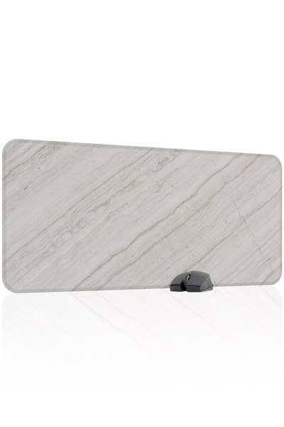 mousepad bastir لوحة ماوس الألعاب المطاطية ذات الخياطة مانع للانزلاق من وايت ...