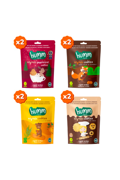 Humm Organic Kurabiye Paketi 8 Adet(4 Çeşit)