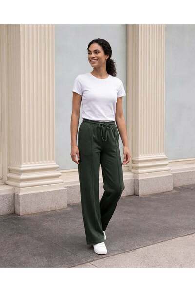 REDTAG بنطال رياضي أخضر نسائي