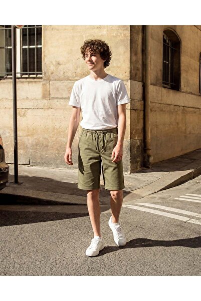 REDTAG Senior Boys Olive Shorts