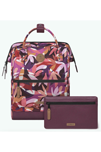 Cabaia Σακίδιο πλάτης Adventurer M Montreuil κόκκινο με πολύχρωμο φλοράλ μοτίβο