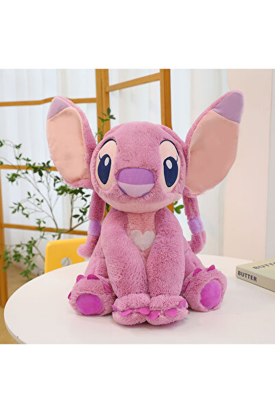 Schulzz لعبة ليلو-ستيتش اللطيفة المصنوعة من القطيفة للأطفال مقاس 35 سم - وردي