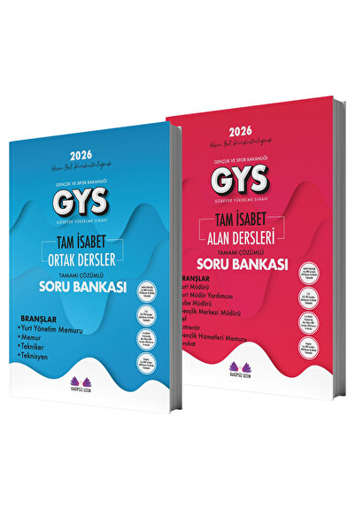 Rakipsiz UZEM GSB GYS ORTAK DERSLER + ALAN DERSLERİ TAM İSABET SORU BANKASI SETİ