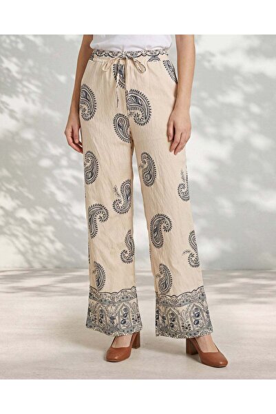 REDTAG Women Beige Printed Trousers