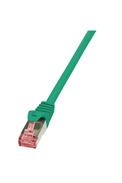 LogiLink Cablu S/FTP Cat6, LSZH, cupru, 0.25 m, verde, AWG27, dublu ecranat C...