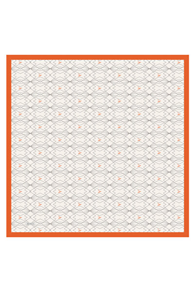 Arancia Orange 90X90 Silk Twill Scarf