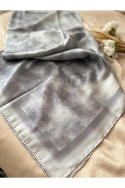 Evascarfs Bulut desen twill soft eşarp gri
