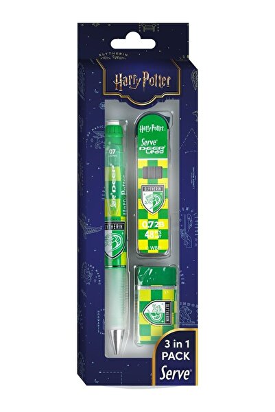 Serve Deep Damalı Harry Potter Slytherin 3'lü Set