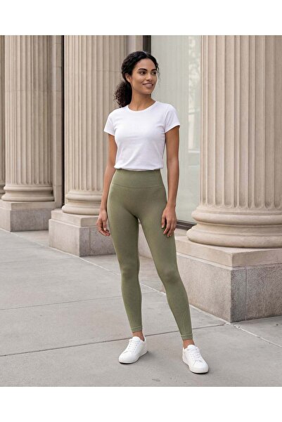 REDTAG Women Green Active Leggings