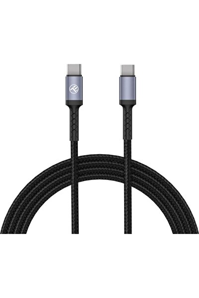 TELLUR Cable Type-C to Type-C, 3A, PD60W, 1m, nylon, black